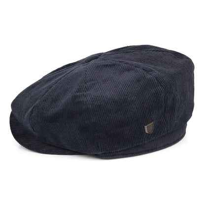 Brixton Hats Brood Corduroy Baggy Newsboy Cap - Navy Blue