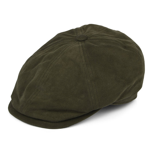 Failsworth Hats Hudson Cotton Canvas Newsboy Cap - Khaki-Navy