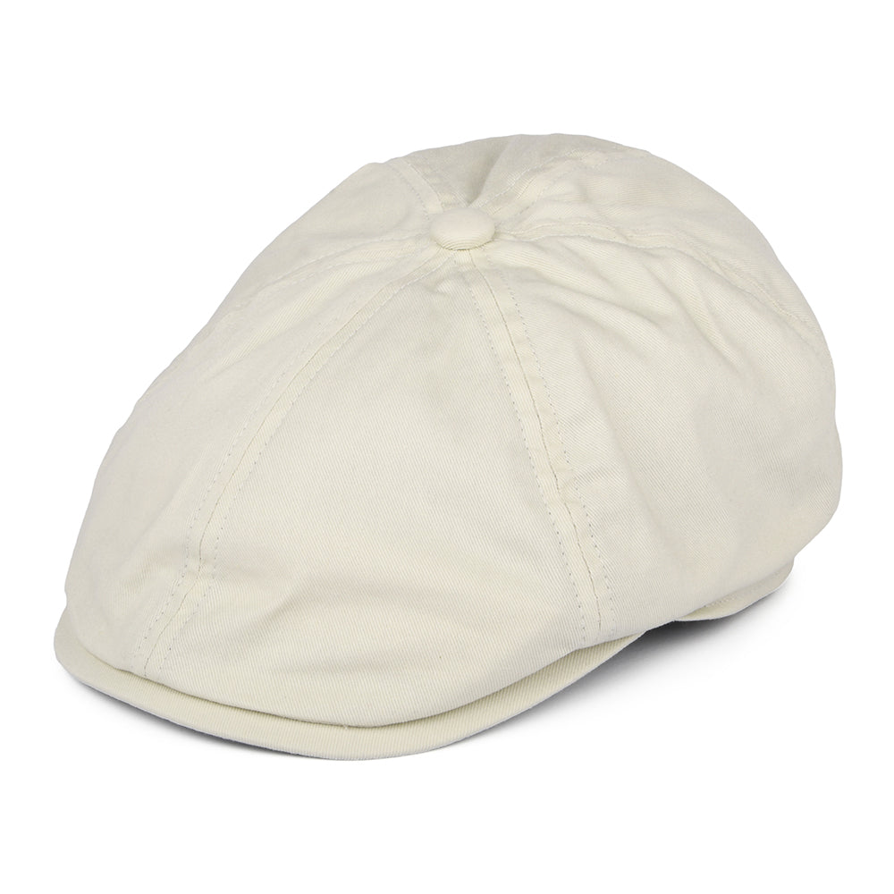 Failsworth Hats Hudson Cotton Canvas Newsboy Cap - Stone-Navy