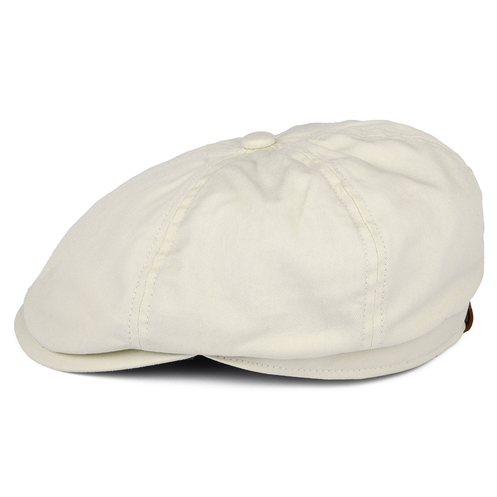 Failsworth Hats Hudson Cotton Canvas Newsboy Cap - Stone-Navy