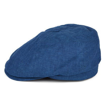 Failsworth Hats Hudson Irish Linen Newsboy Cap - Blue
