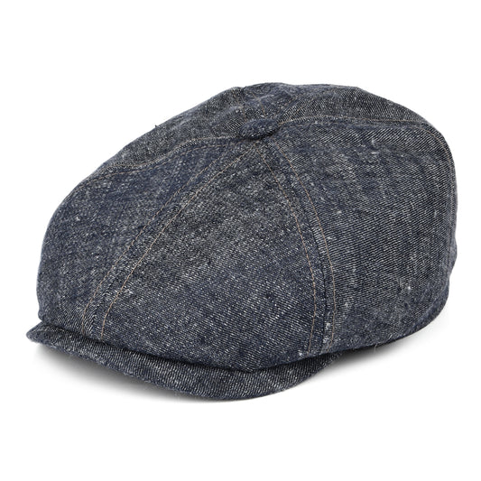 Stetson Hats Linen-Silk Newsboy Cap - Blue
