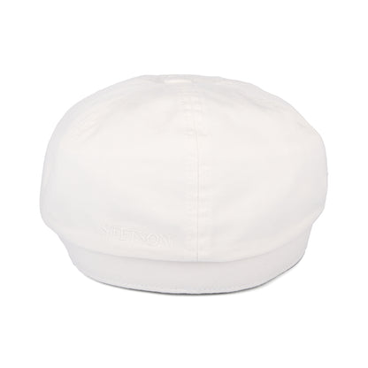 Stetson Hats Cotton Twill Newsboy Cap - White
