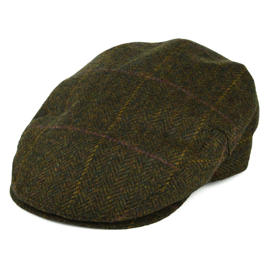 Barbour Hats Cairn Waterproof Wool Flat Cap - Olive-Multi