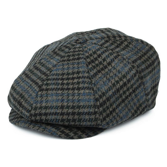 Brixton Hats Brood Houndstooth Newsboy Cap - Stone-Blue