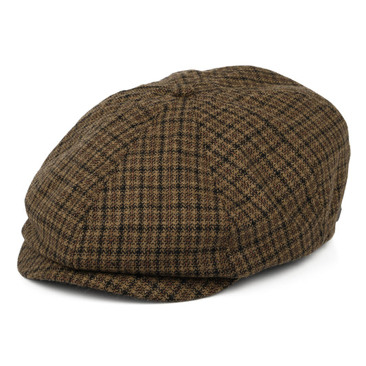 Brixton Hats Brood Houndstooth Newsboy Cap - Caramel-Black