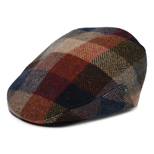 City Sport Donegal Tweed Patch Flat Cap - Multi-Coloured