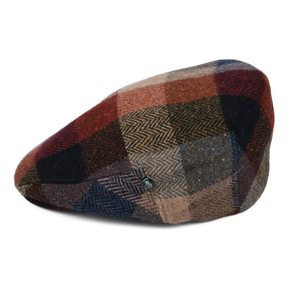 City Sport Donegal Tweed Patch Flat Cap - Multi-Coloured