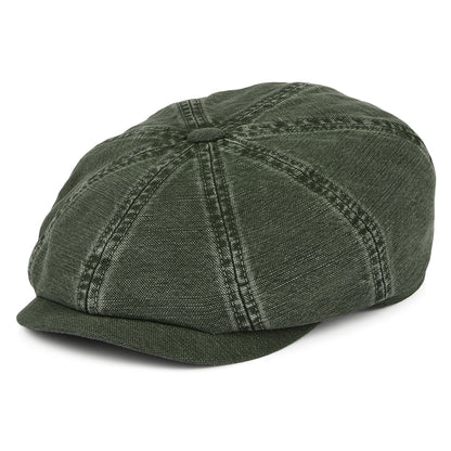 Stetson Hats Hatteras Cotton-Linen Newsboy Cap - Olive