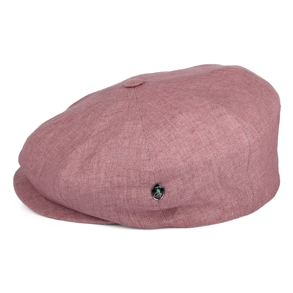City Sport Linen Newsboy Cap - Washed Red
