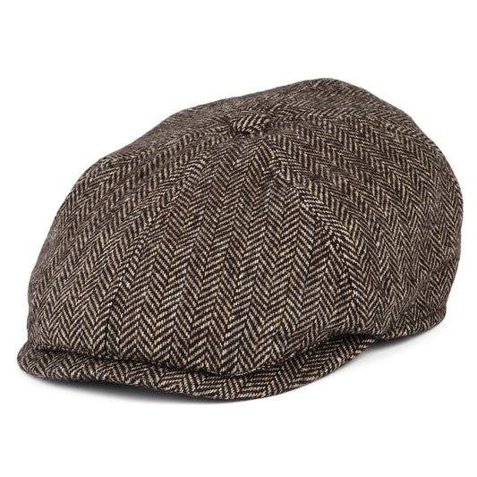 Barbour Hats Devon Herringbone Wool Blend Newsboy Cap - Brown