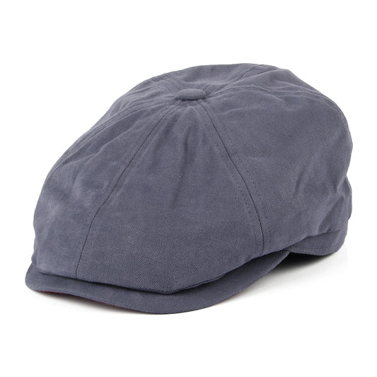 Failsworth Hats Hudson Cotton Canvas Newsboy Cap - Slate-Brick