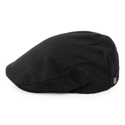Brixton Hats Classic Hooligan Herringbone Flat Cap - Black
