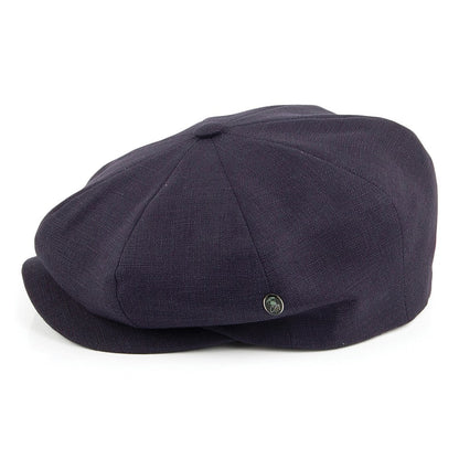 City Sport Linen Newsboy Cap - Navy Blue