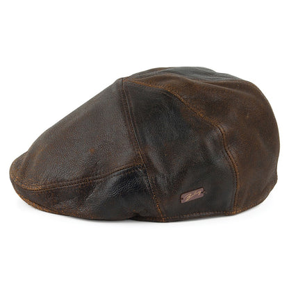Bailey Hats Taxten Leather Flat Cap - Brown