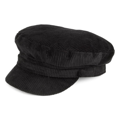 Failsworth Hats Mariner Corduroy Fiddler Cap - Black