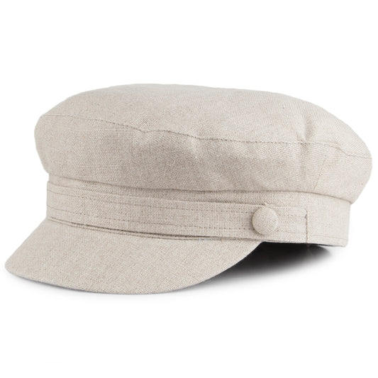 Failsworth Hats Mariner Irish Linen Fisherman Cap - Light Brown