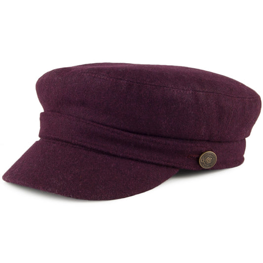 Christys Hats Melton Fiddler Cap - Maroon