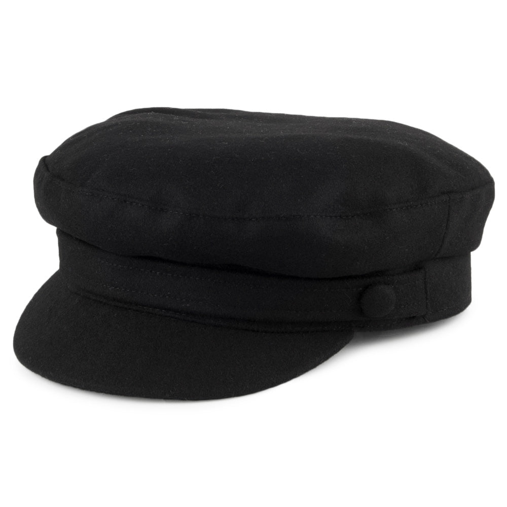Failsworth Hats Mariner Melton Fiddler Cap - Black – Village Hats