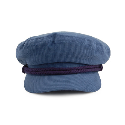 Brixton Hats Cord Fiddler Cap - Navy Blue