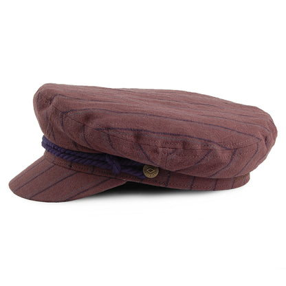 Brixton Hats Striped Fiddler Cap - Chestnut