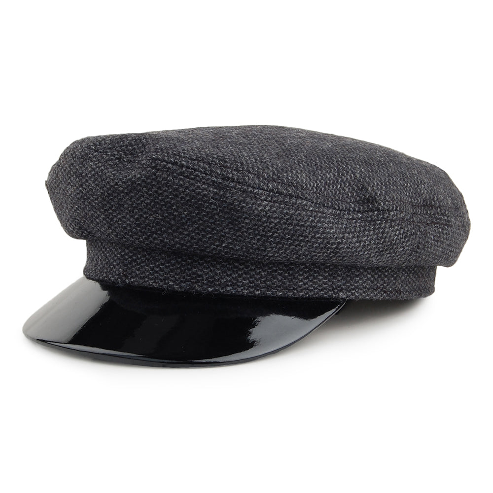 Brixton Hats Margot Fiddler Cap - Black-Grey