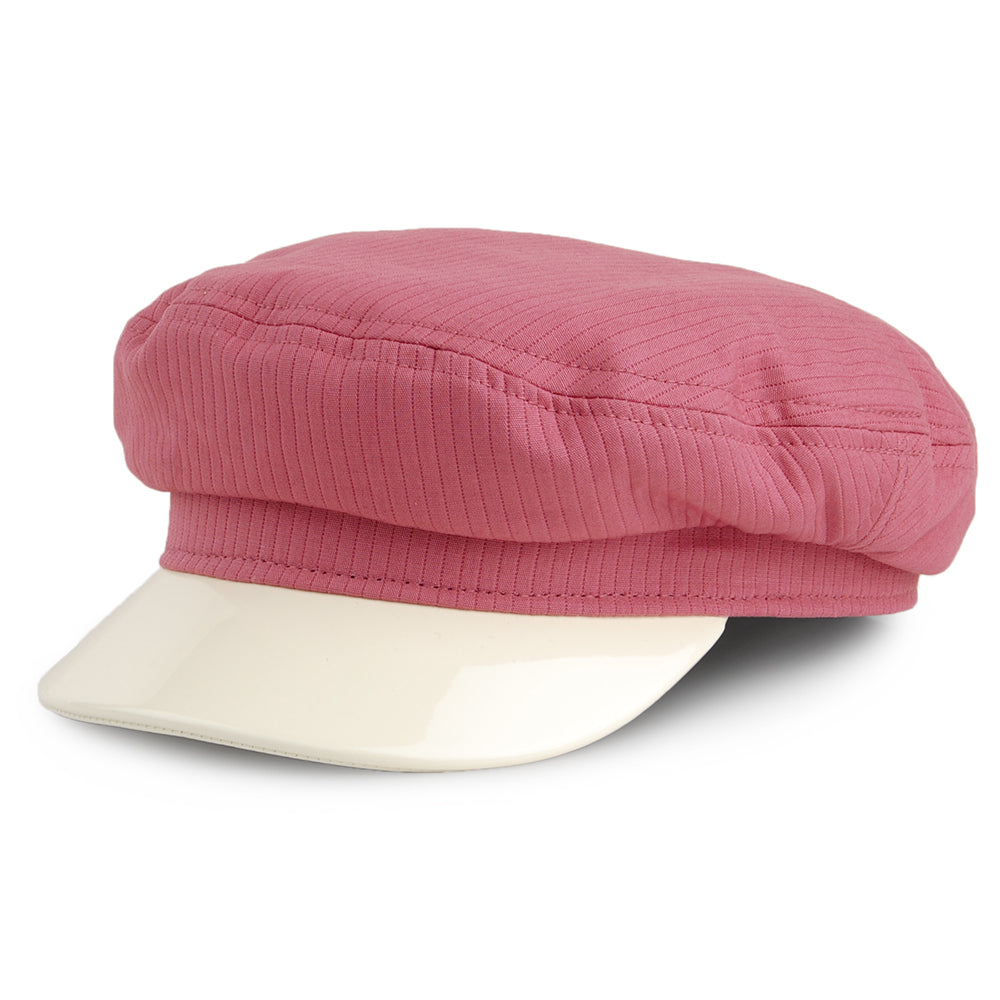 Brixton Hats Margot Fiddler Cap - Pink-White