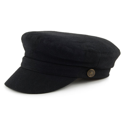 Christys Hats Paddington Heavy Linen Fiddler Cap - Black