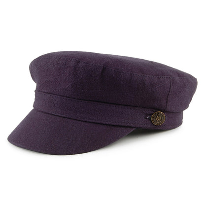 Christys Hats Paddington Heavy Linen Fiddler Cap - Navy Blue