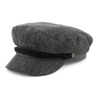 Brixton Hats Acid Wash Fiddler Cap - Washed Black