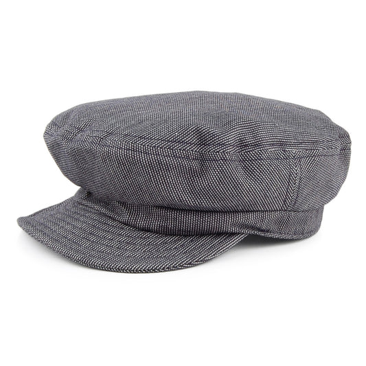 Brixton Hats Unstructured Mini Stripe Fiddler Cap - Navy-White
