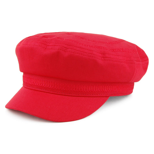 Brixton Hats Embroidered Heart Fiddler Cap - Red