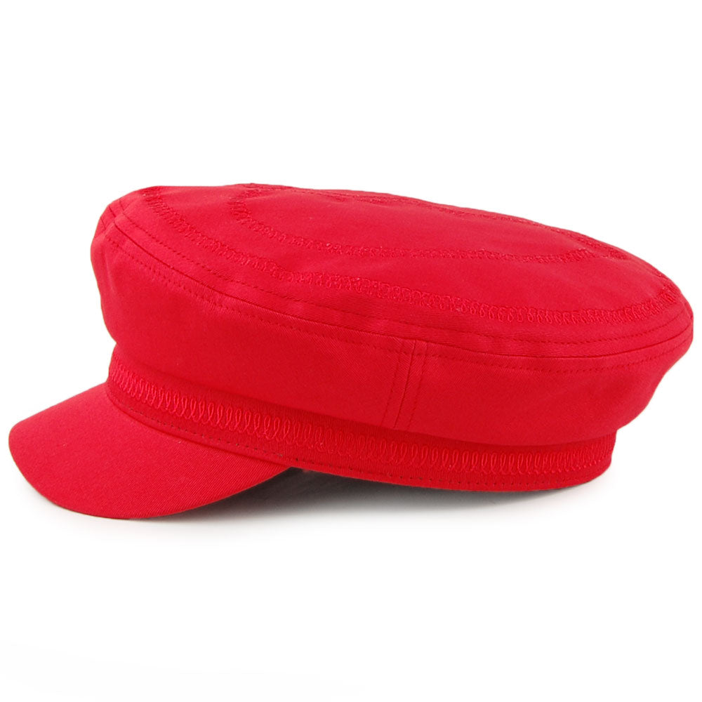 Brixton Hats Embroidered Heart Fiddler Cap - Red