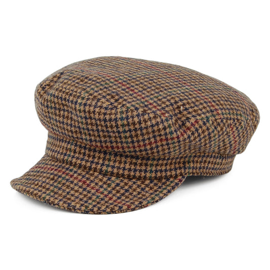 Brixton Hats Multi Plaid Unstructured Fiddler Cap - Multi-Coloured