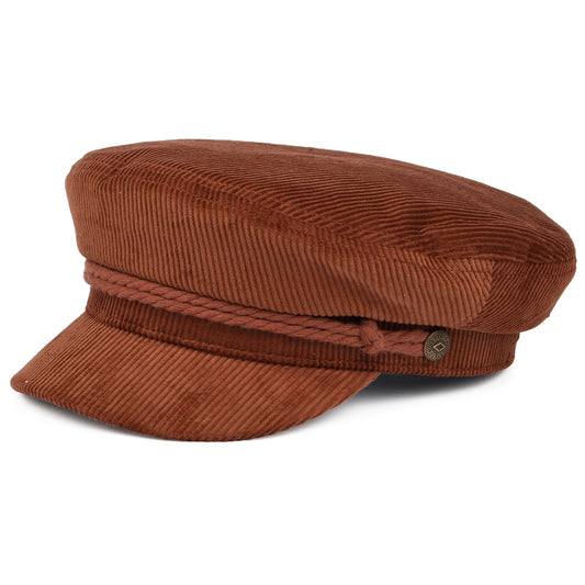 Brixton Hats Corduroy Fiddler Cap - Burnt Orange