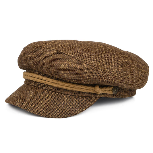Brixton Hats Straw Fiddler Cap - Light Brown