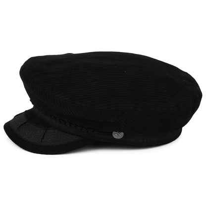 Brixton Hats Reserve Corduroy Fiddler Cap - Black