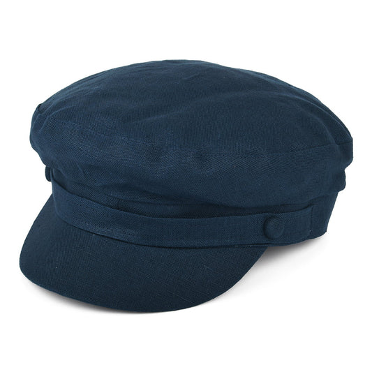 Failsworth Hats Mariner Irish Linen Fisherman Cap - Navy Blue