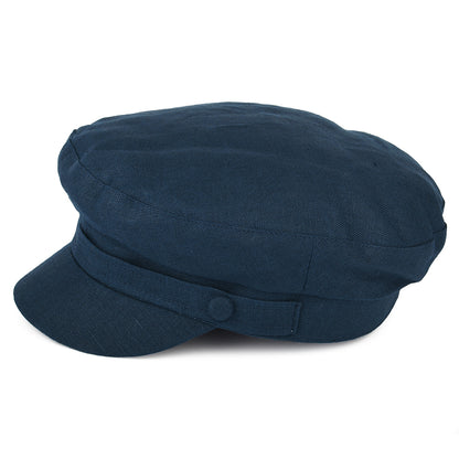 Failsworth Hats Mariner Irish Linen Fisherman Cap - Navy Blue