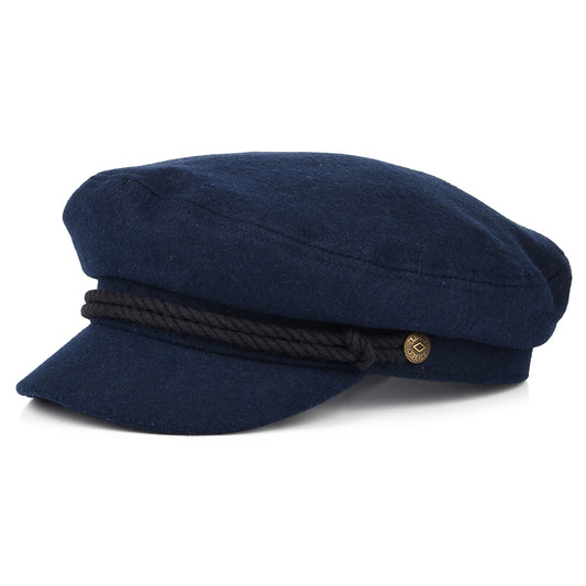 Brixton Hats Wool Blend Fiddler Cap - Washed Navy