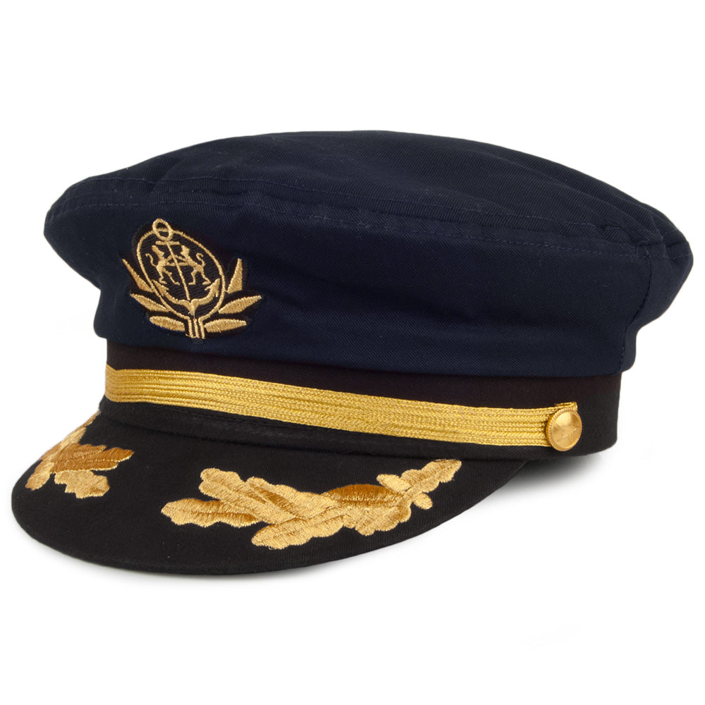 Village Hats Yacht Captain's Hat - Navy Blue