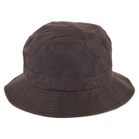 Jaxon & James Packable Water Resistant Waxed Cotton Bucket Hat - Brown