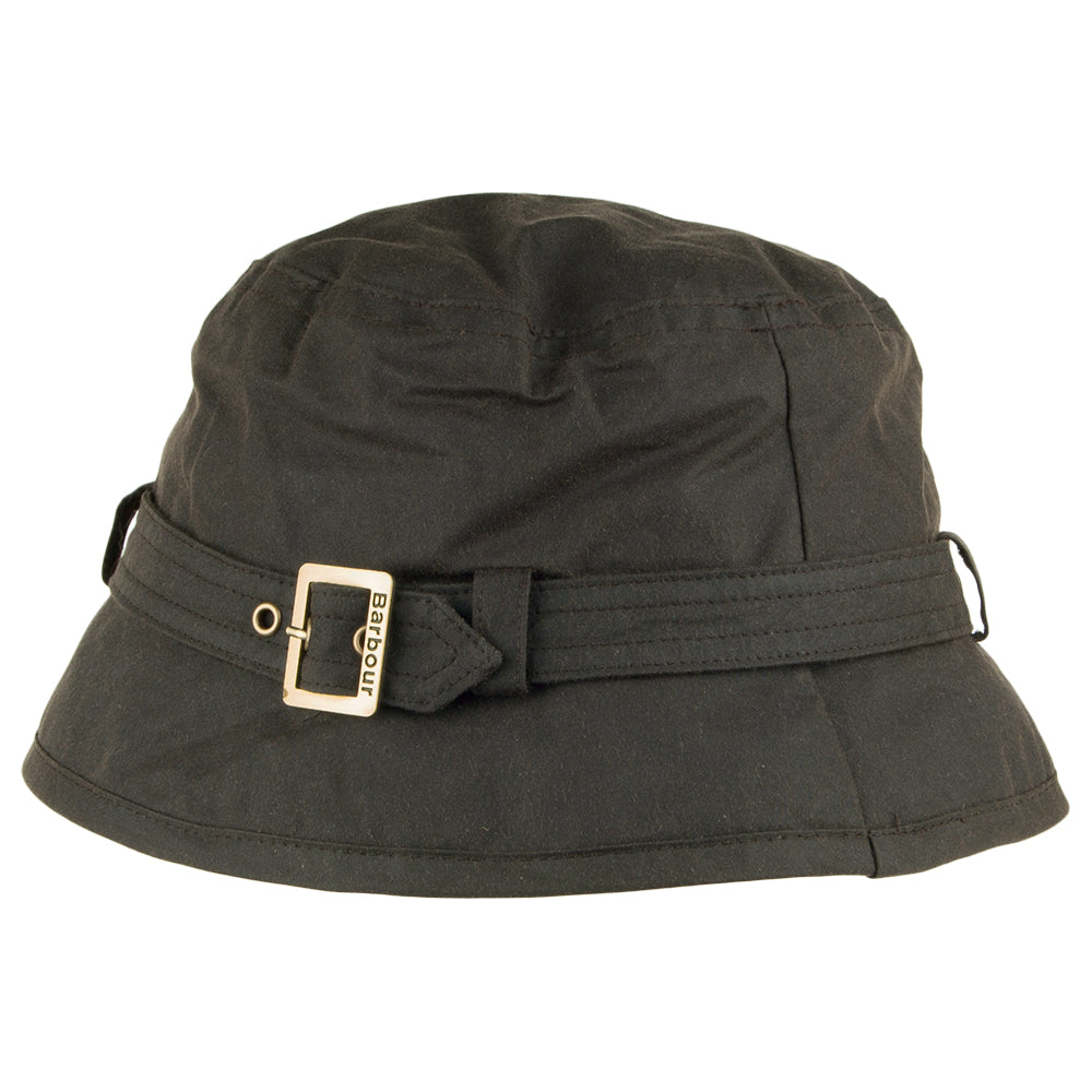 Barbour Hats Kelso Waxed Cotton Bucket Hat - Olive