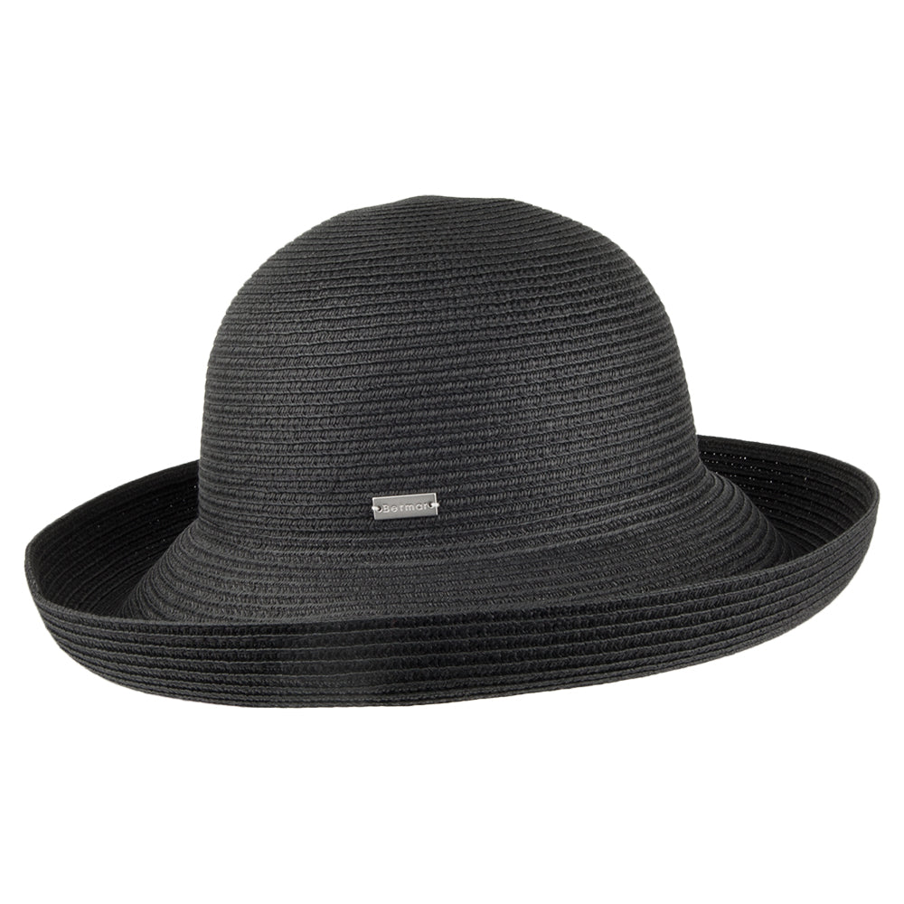 Betmar Hats Classic Roll Up Sun Hat - Black
