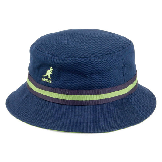 Kangol Stripe Lahinch Bucket Hat - Navy Blue