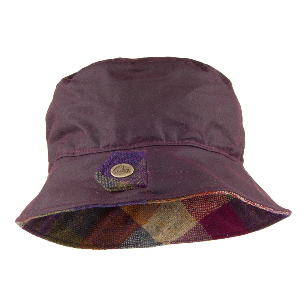 Olney Hats Pippa Wax Bucket Hat - Burgundy