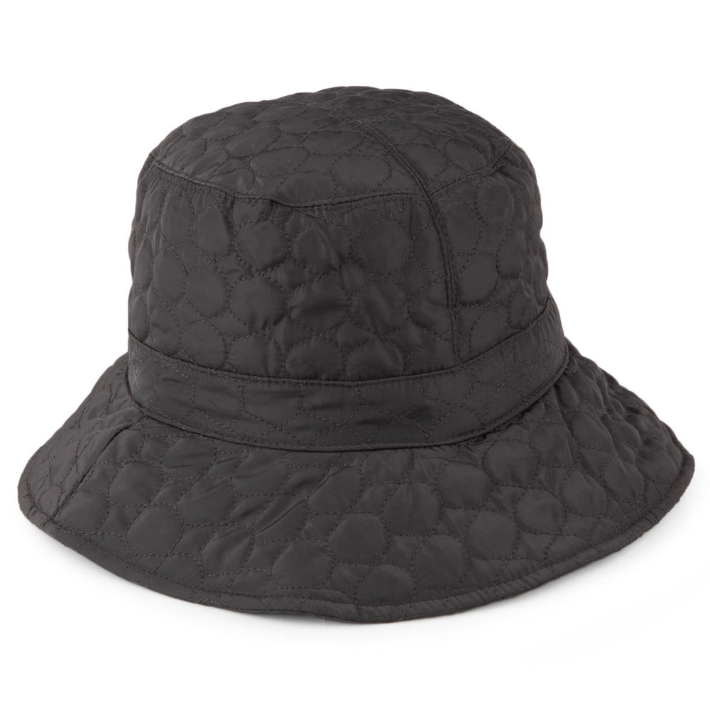 Scala Hats Ortensia Quilted Rain Hat - Charcoal