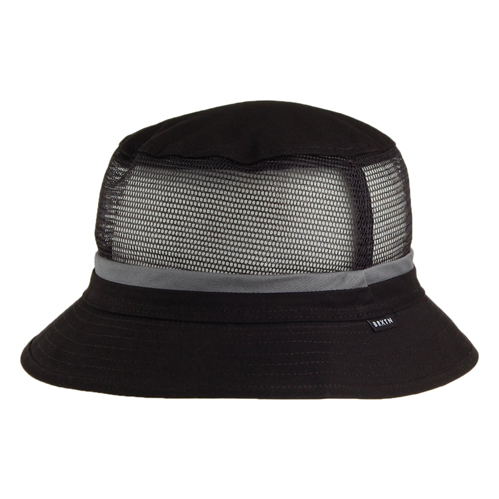 Brixton Hats Hardy Mesh Bucket Hat - Black-Grey
