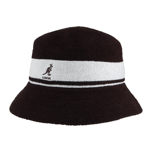 Kangol Bermuda Stripe Bucket Hat - Black