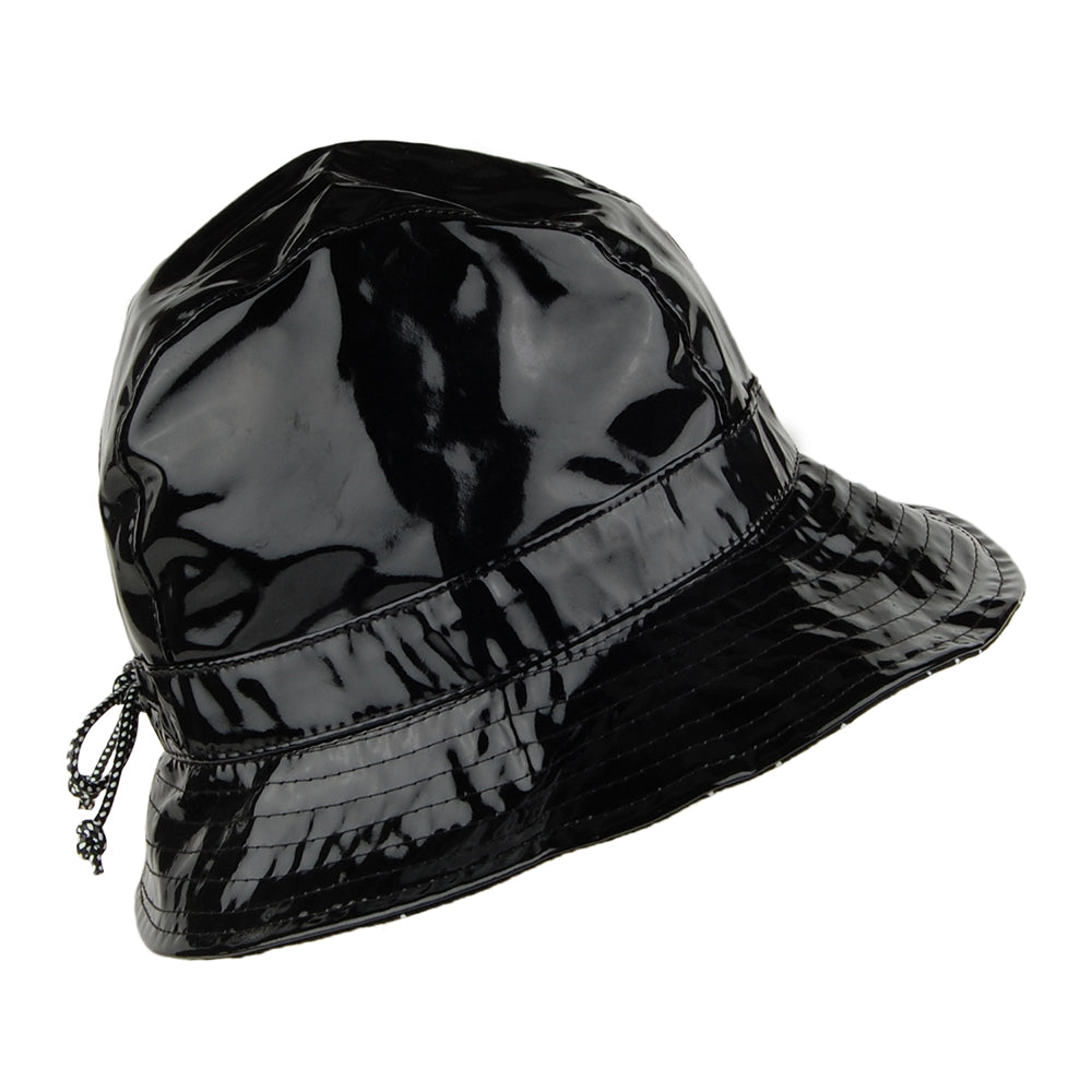 Betmar Hats Rachel Classic Vinyl Bucket Hat - Black